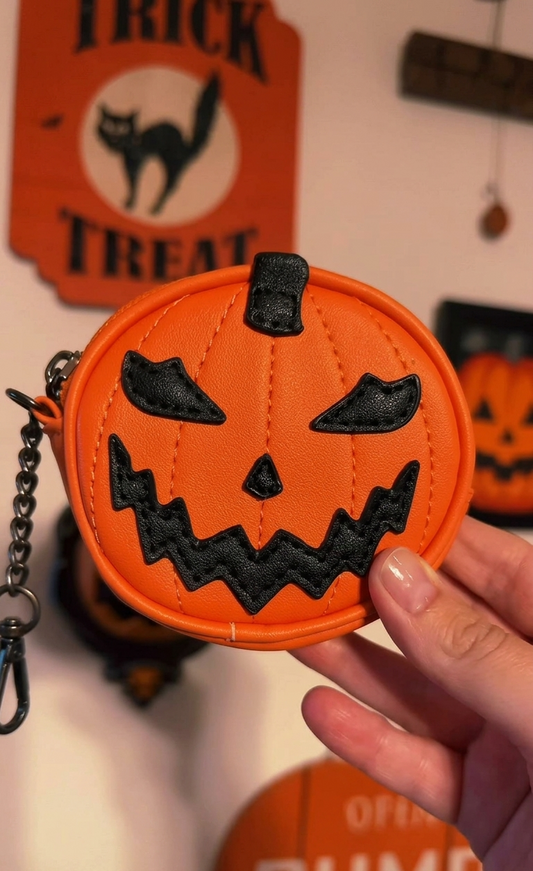 Jack o lantern coin purse